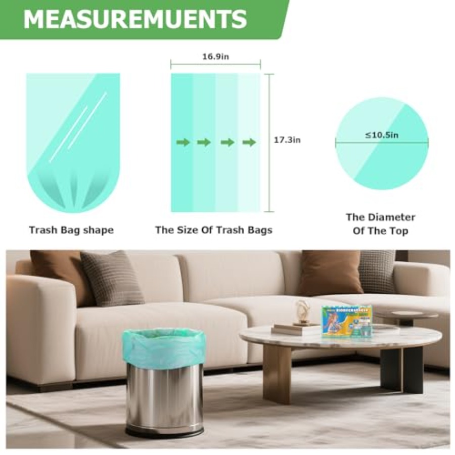 Saco de Lixo Mini Verde de 2 G - Biodegradable Bin Liner avaliação e preço